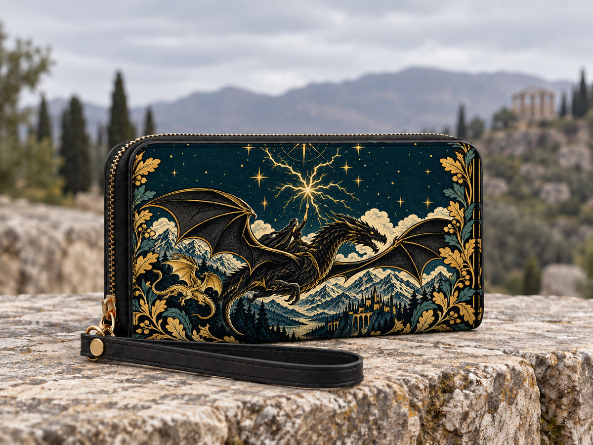 "Stormwing" Black Dragon Long Wallet