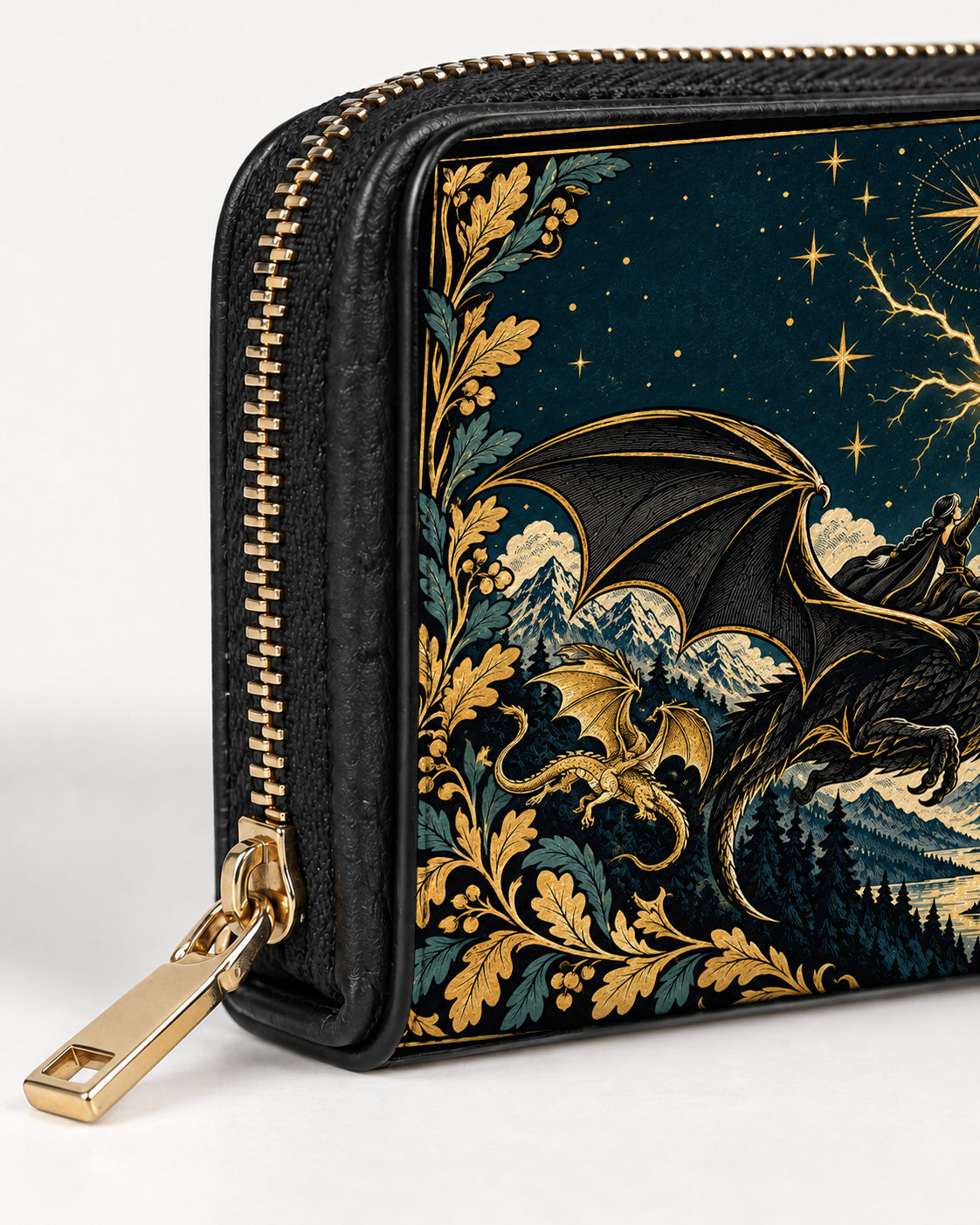 "Stormwing" Black Dragon Mini Wallet