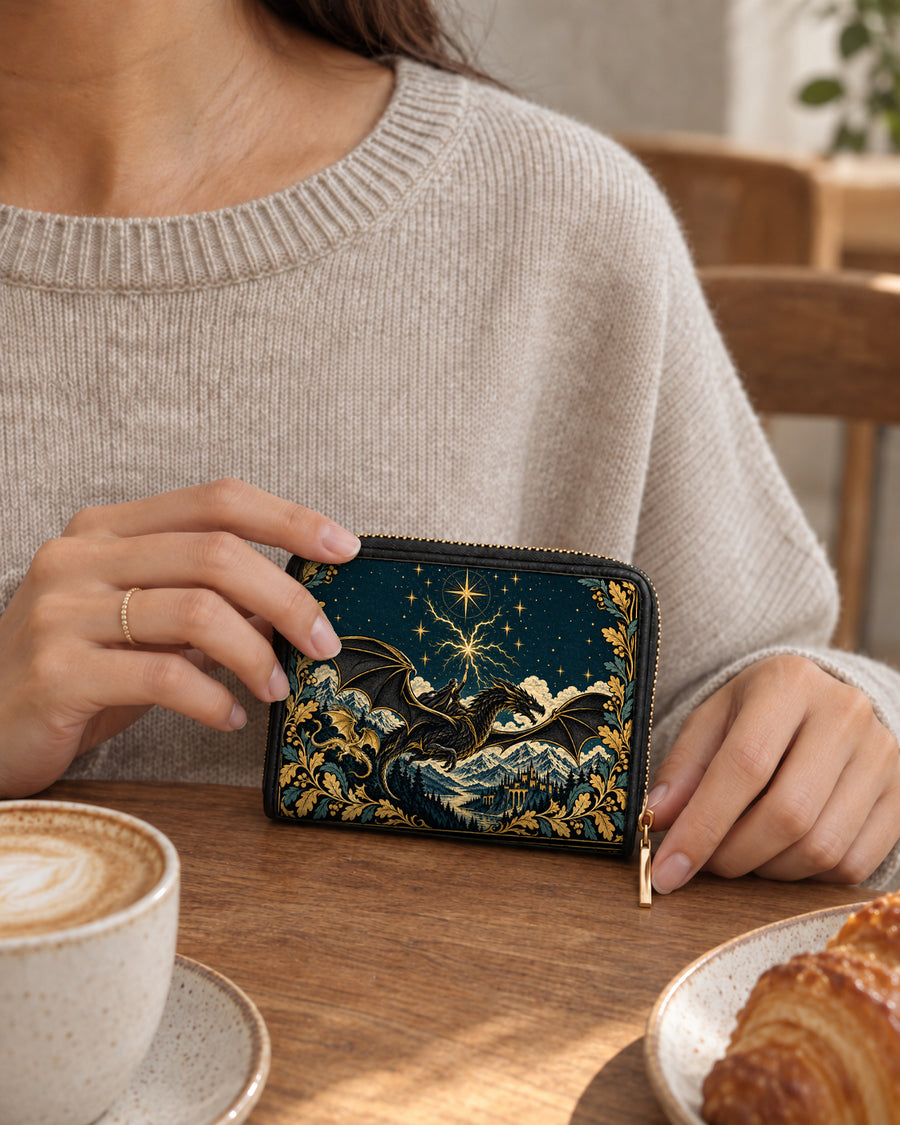 "Stormwing" Black Dragon Mini Wallet