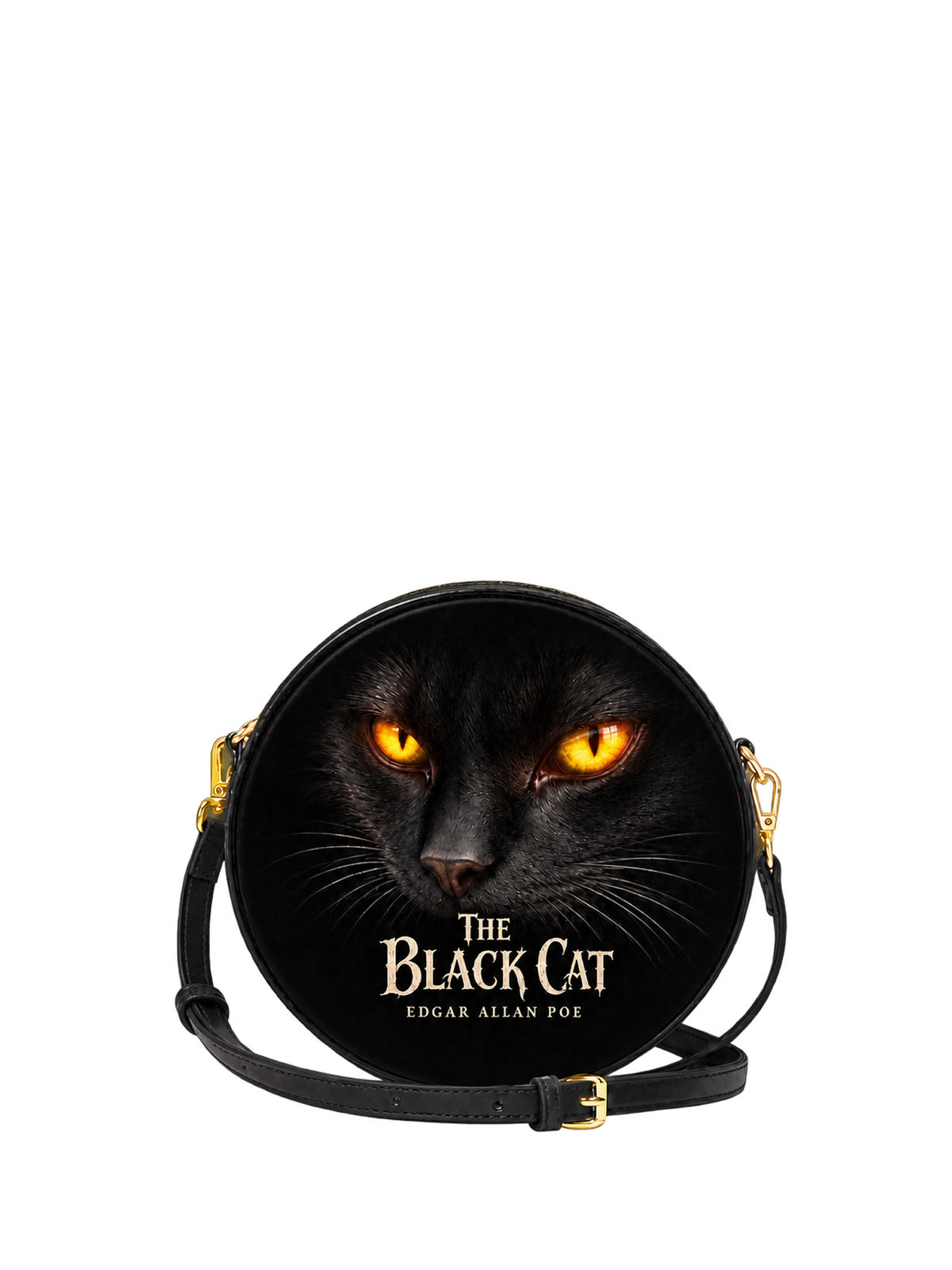 "The Black Cat" Circle Crossbody Bag