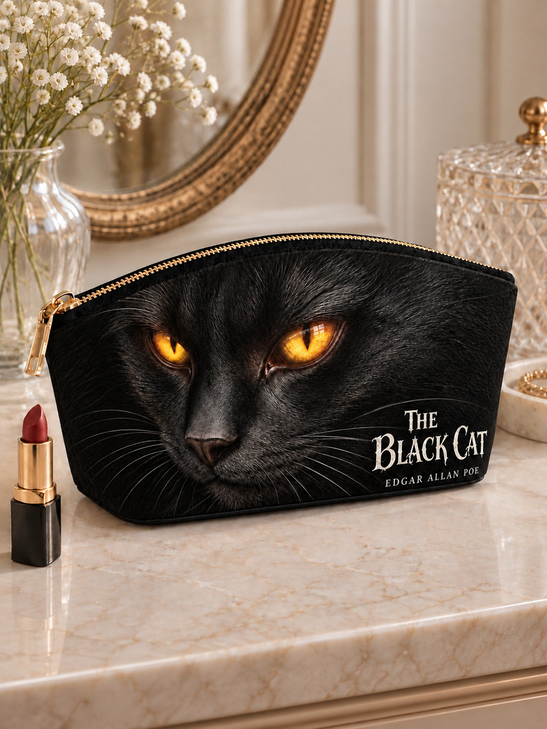 "The Black Cat" Eclipse Makeup Bag