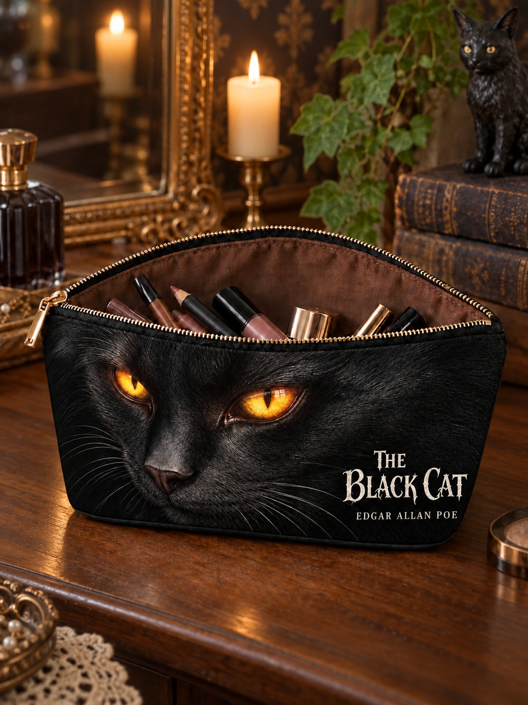 "The Black Cat" Eclipse Makeup Bag