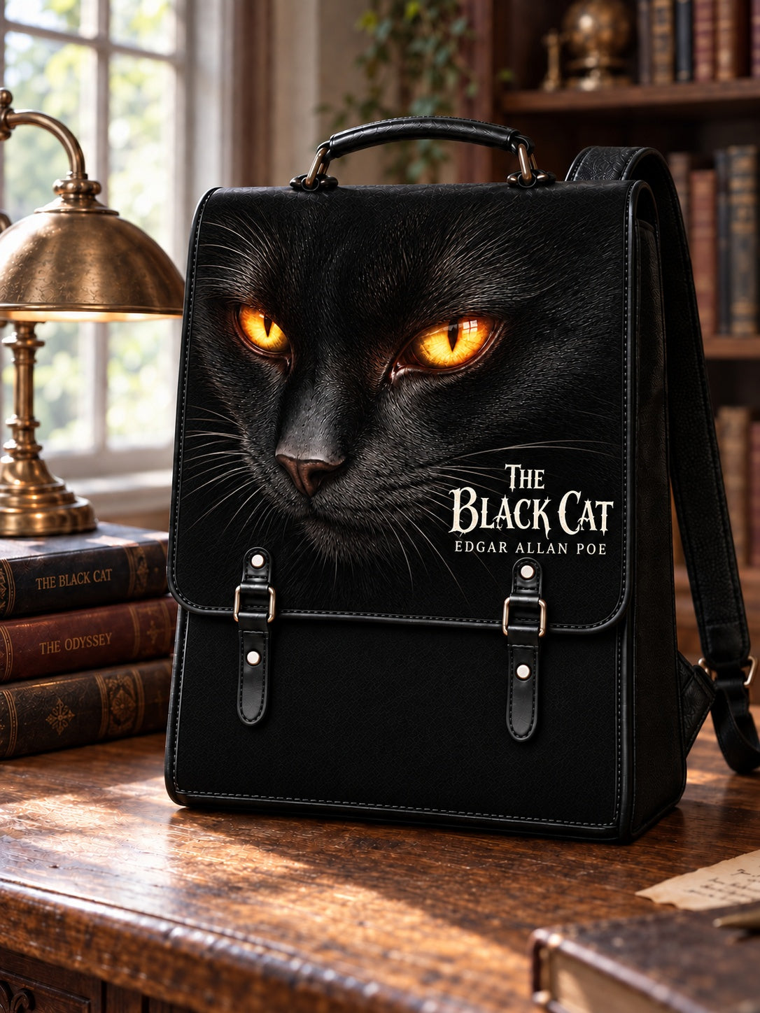 "The Black Cat" Leather Backpack