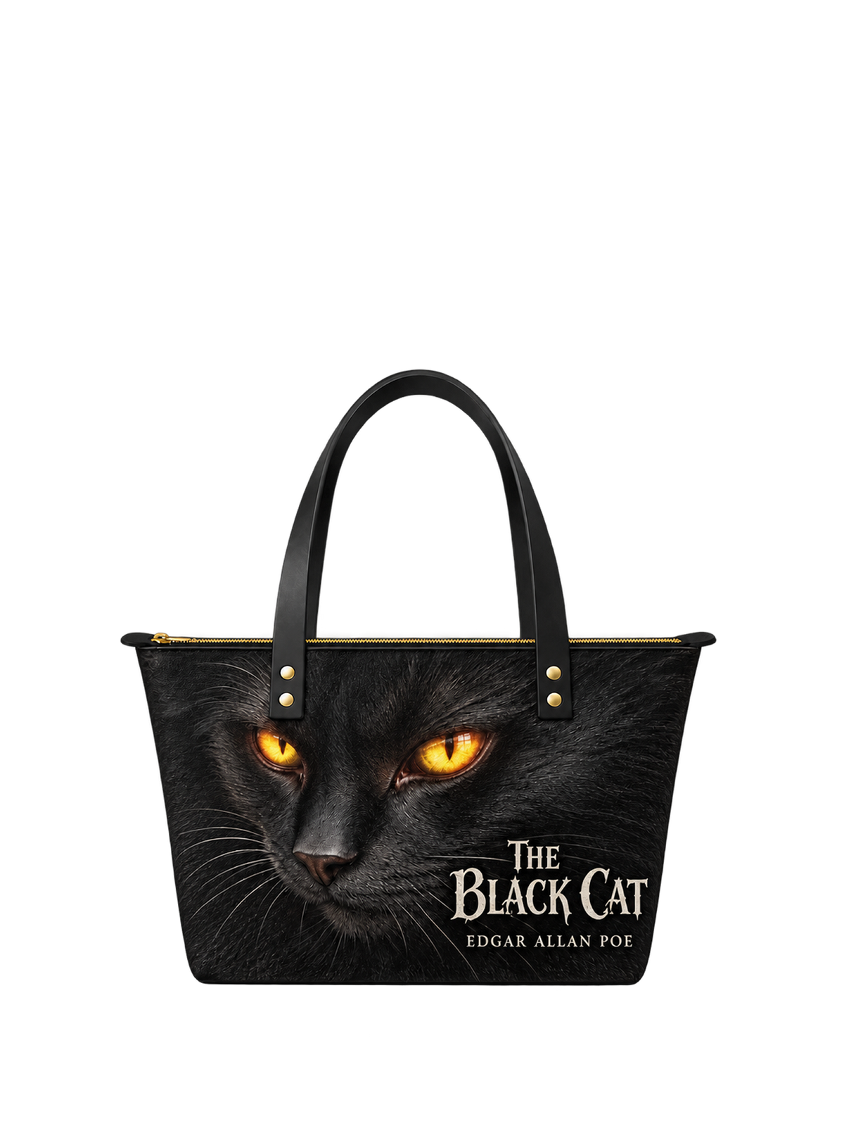 "The Black Cat" Leather Tote Bag