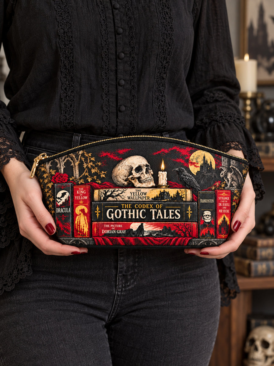 "The Codex of Gothic Tales" Deadlight Black Eclipse Makeup Bag