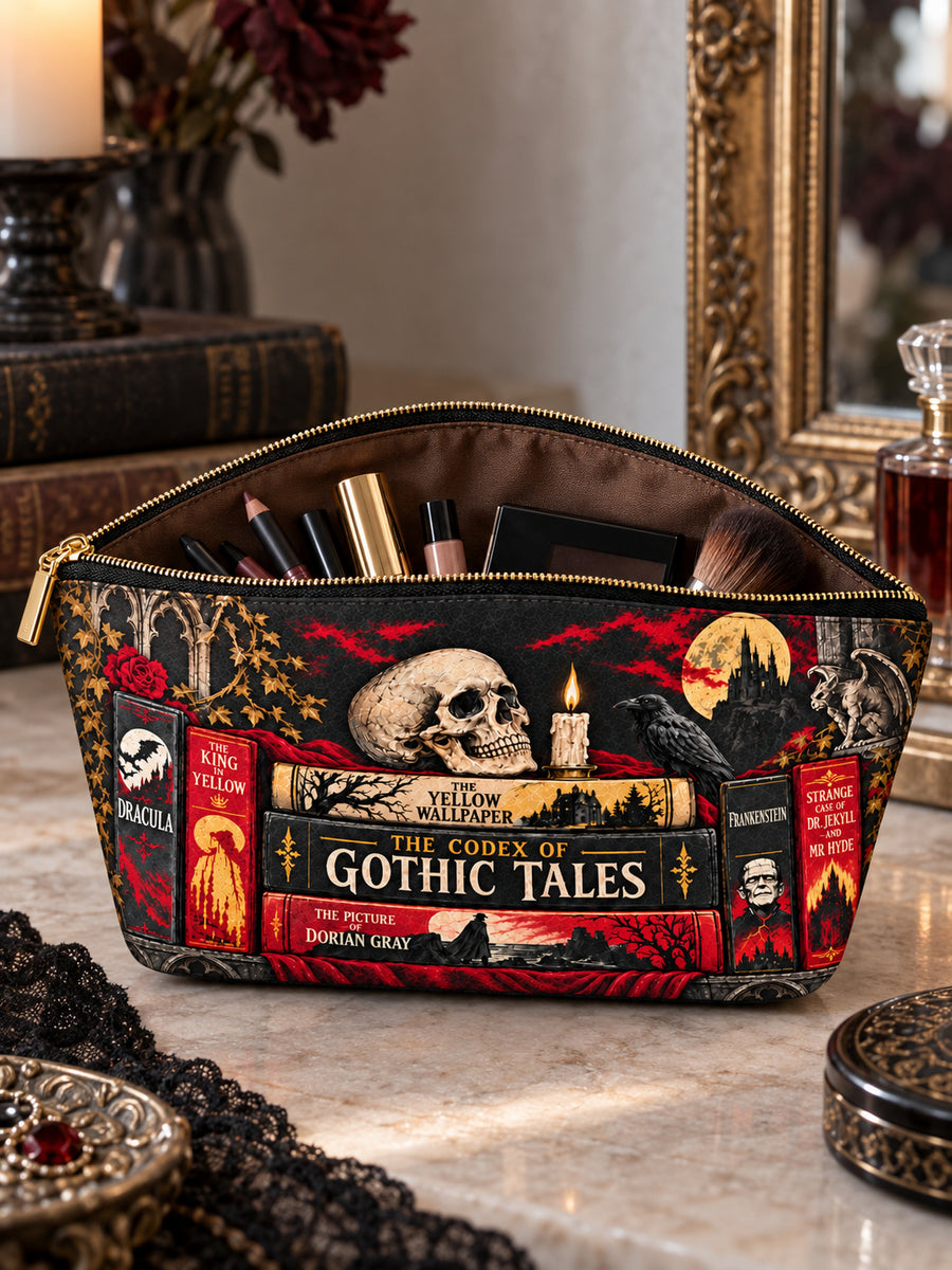 "The Codex of Gothic Tales" Deadlight Black Eclipse Makeup Bag