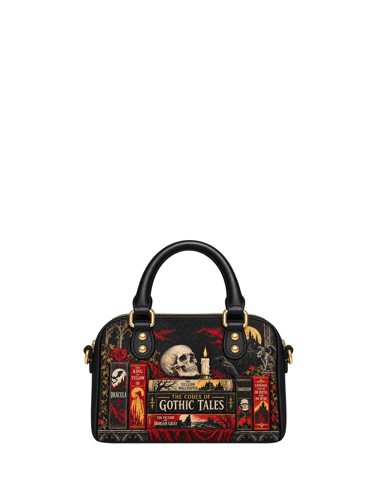 "The Codex of Gothic Tales" Deadlight Black Mini Satchel