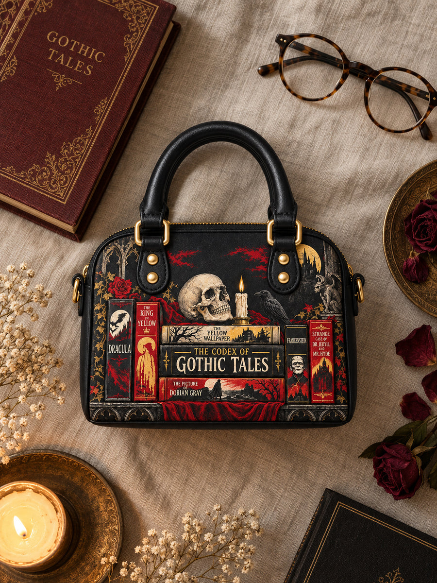 "The Codex of Gothic Tales" Deadlight Black Mini Satchel