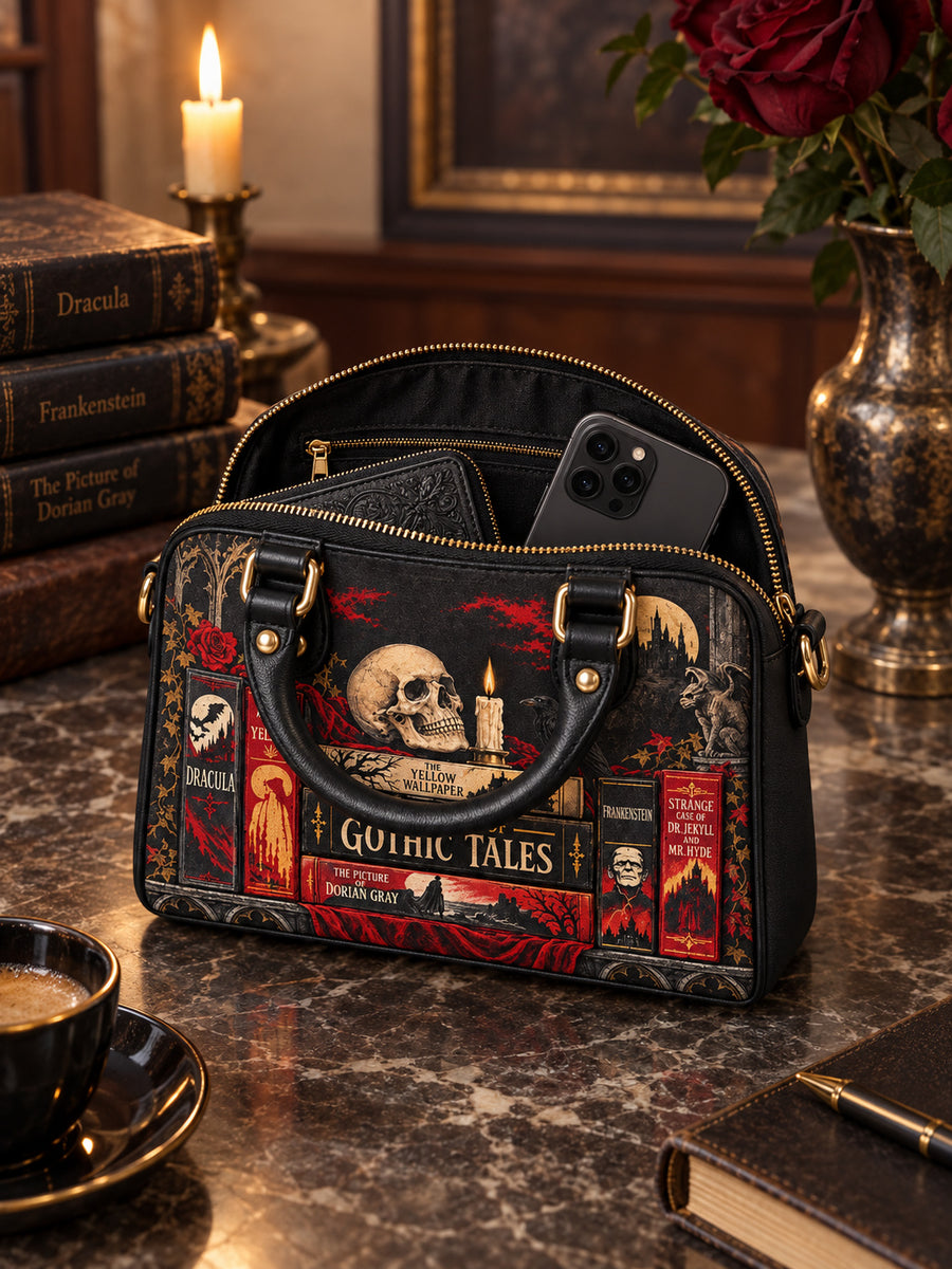 "The Codex of Gothic Tales" Deadlight Black Mini Satchel