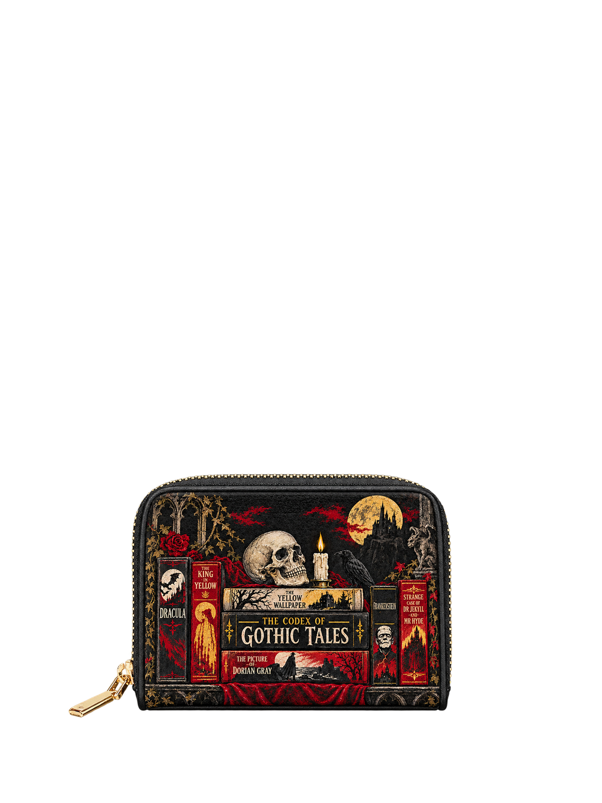 "The Codex of Gothic Tales" Deadlight Black Mini Wallet