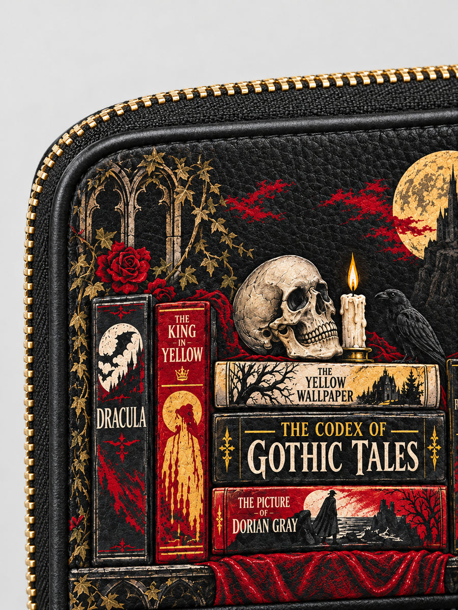 "The Codex of Gothic Tales" Deadlight Black Mini Wallet