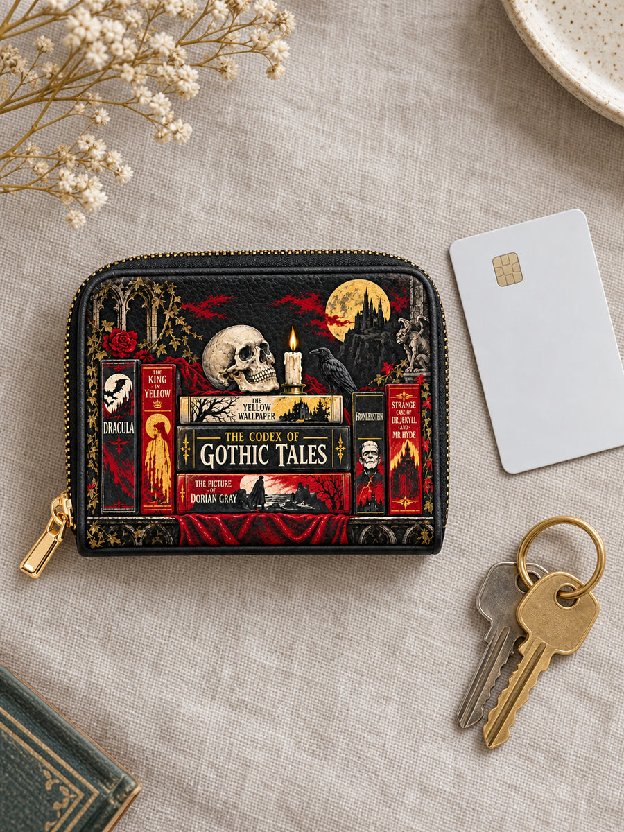 "The Codex of Gothic Tales" Deadlight Black Mini Wallet