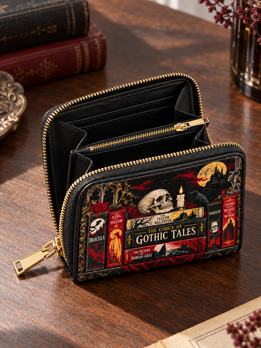 "The Codex of Gothic Tales" Deadlight Black Mini Wallet