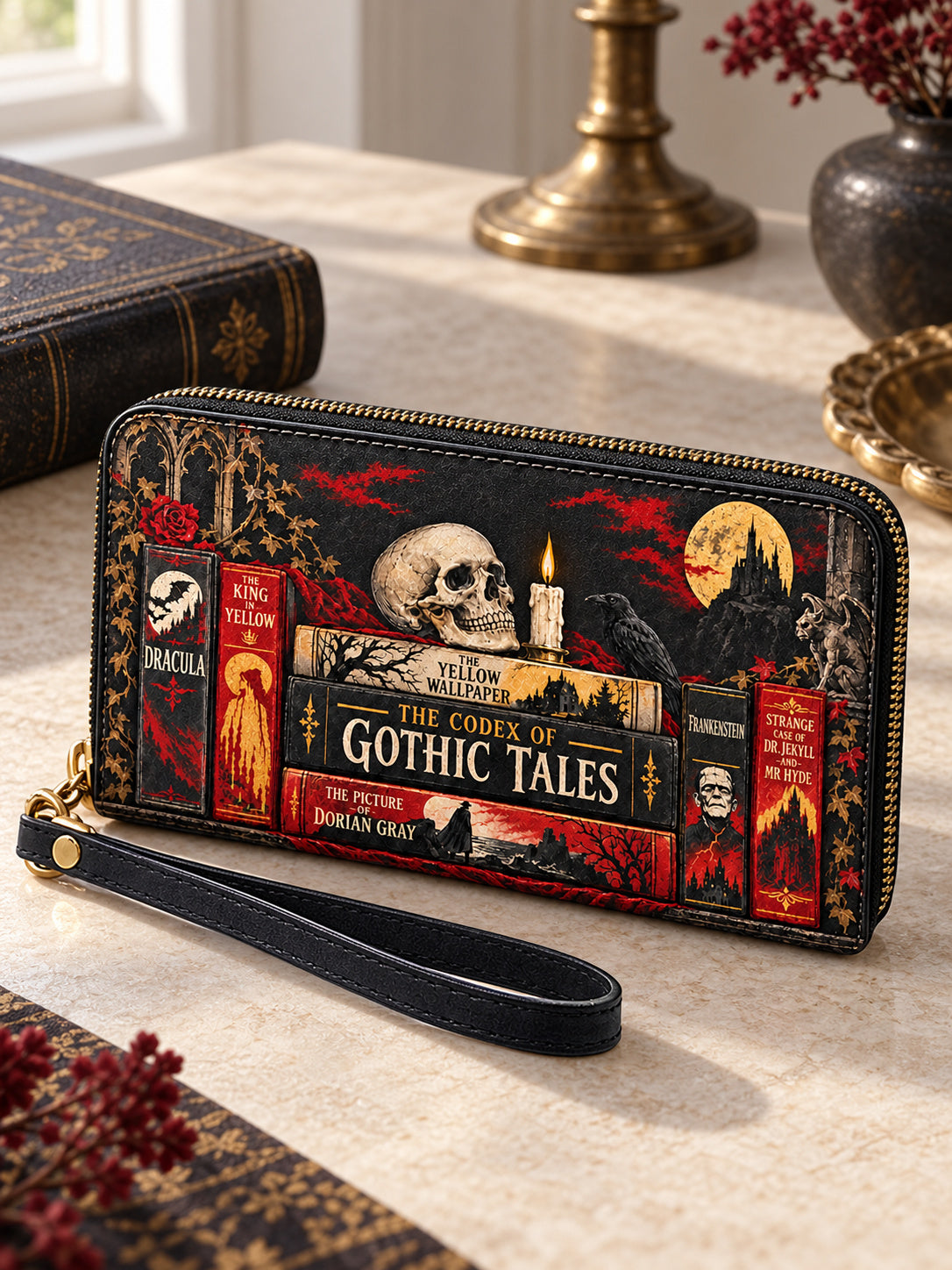 "The Codex of Gothic Tales" Deadlight Black Wallet