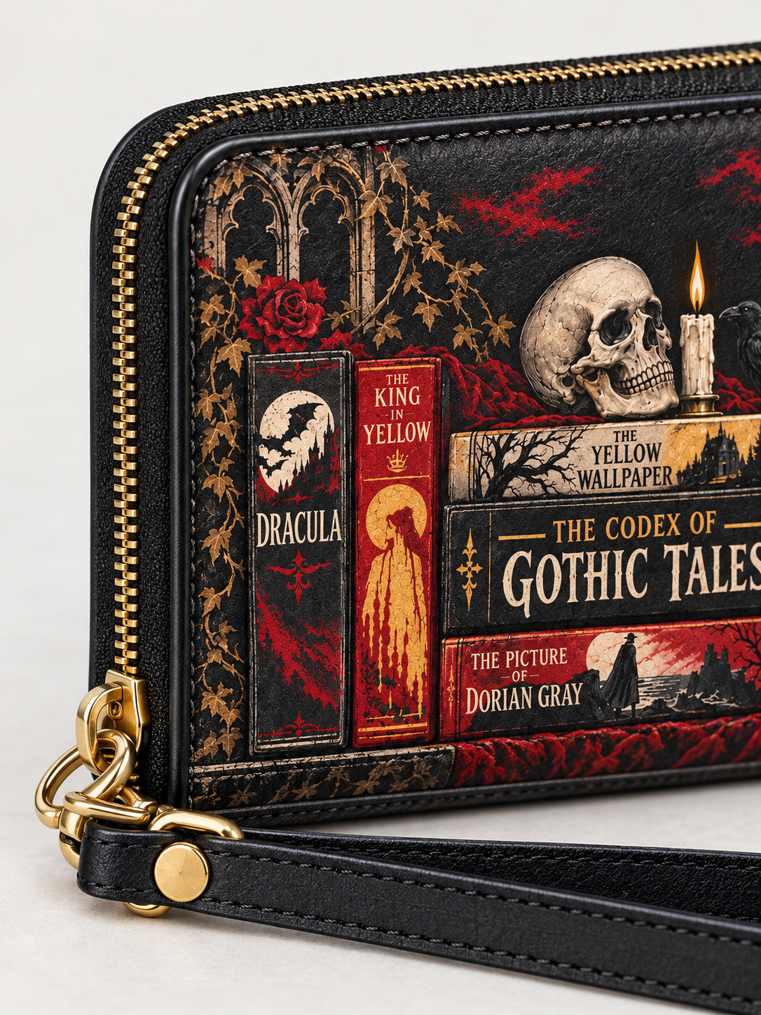 "The Codex of Gothic Tales" Deadlight Black Wallet