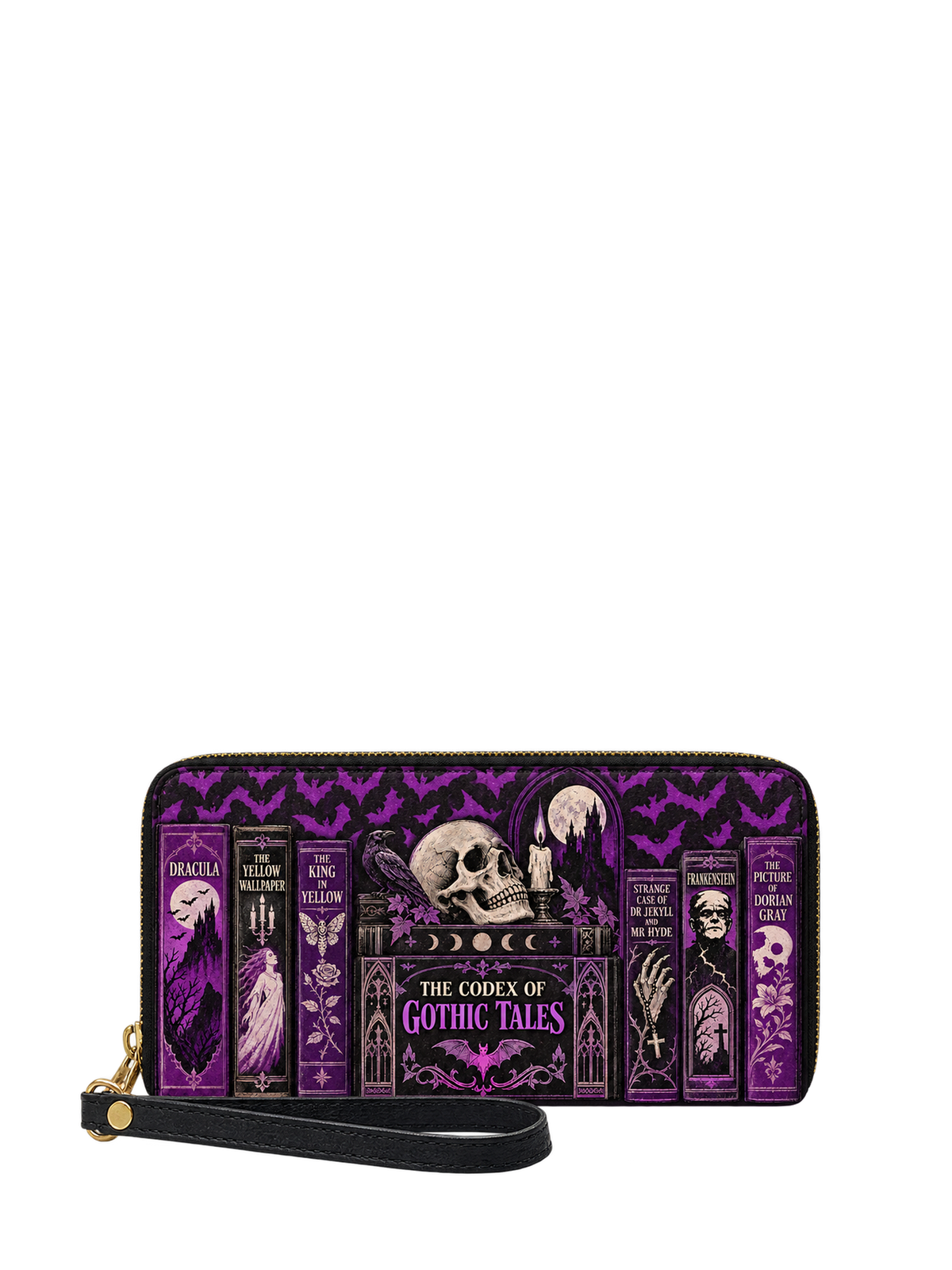 "The Codex of Gothic Tales" Violet Echo Wallet