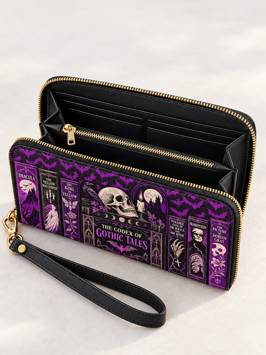 "The Codex of Gothic Tales" Violet Echo Wallet