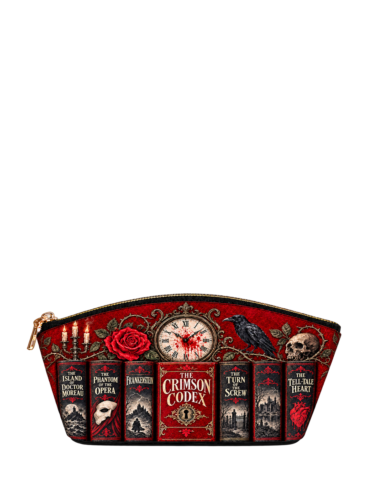 "The Crimson Codex" Eclipse Makeup Bag