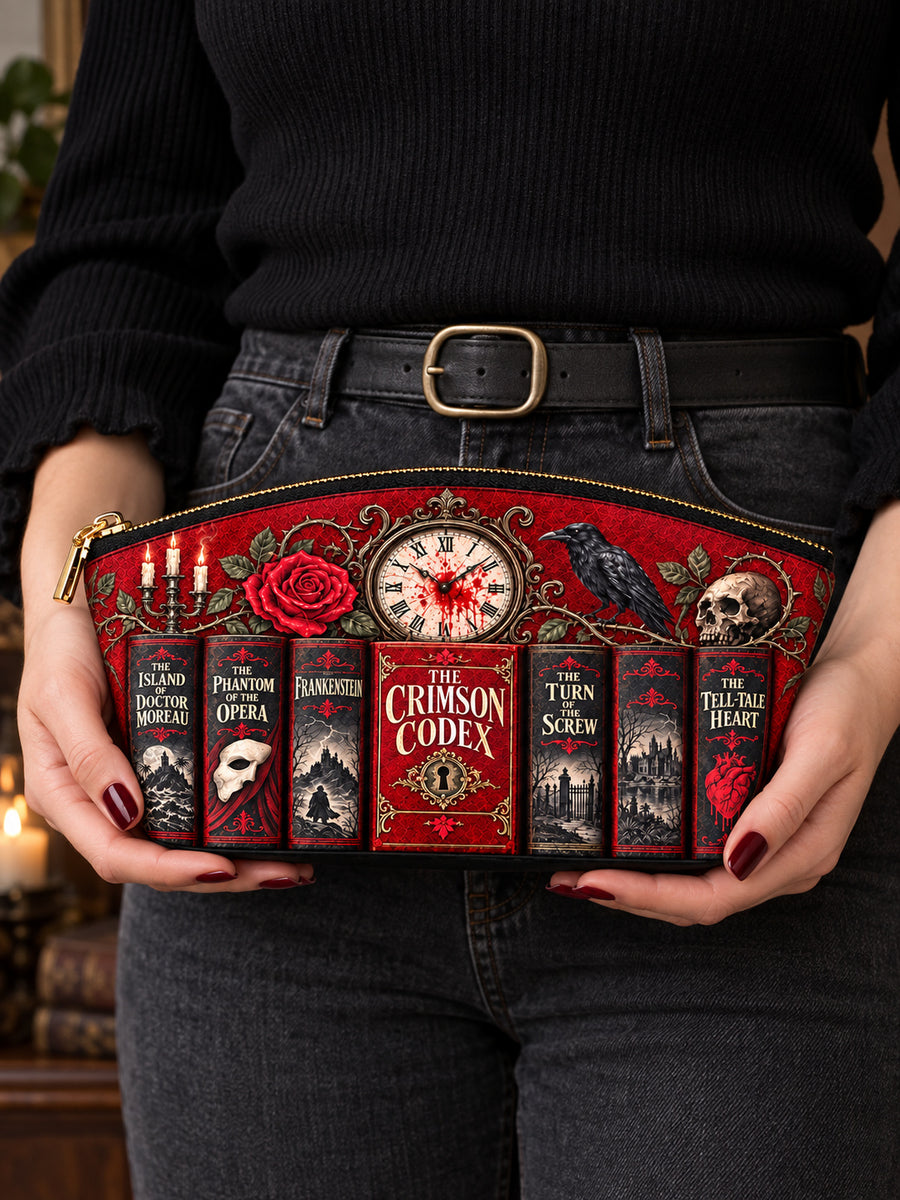 "The Crimson Codex" Eclipse Makeup Bag