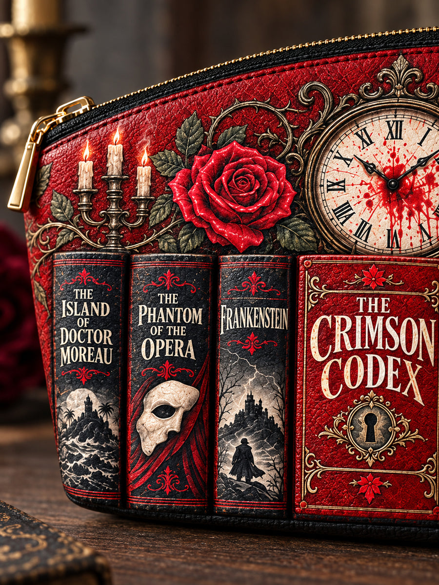 "The Crimson Codex" Eclipse Makeup Bag