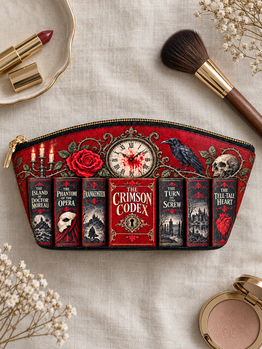 "The Crimson Codex" Eclipse Makeup Bag