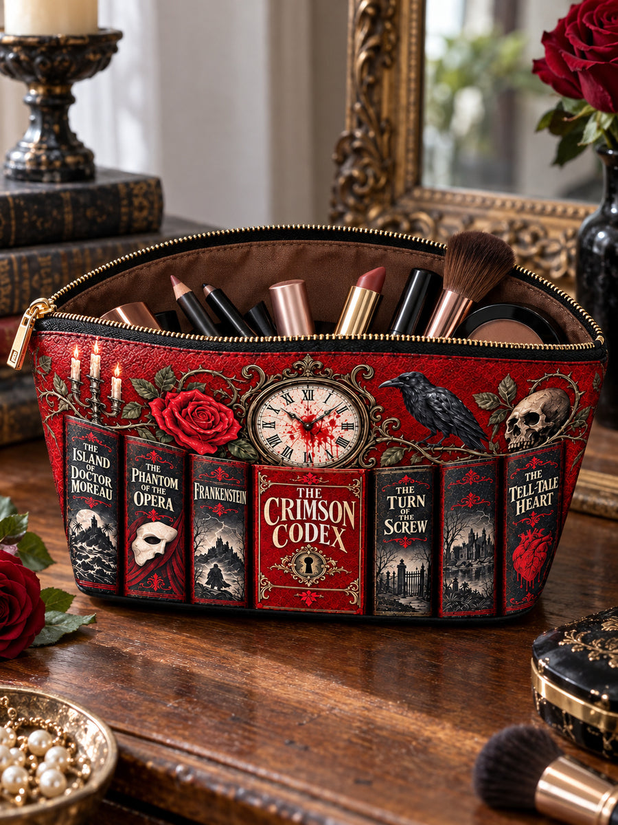"The Crimson Codex" Eclipse Makeup Bag