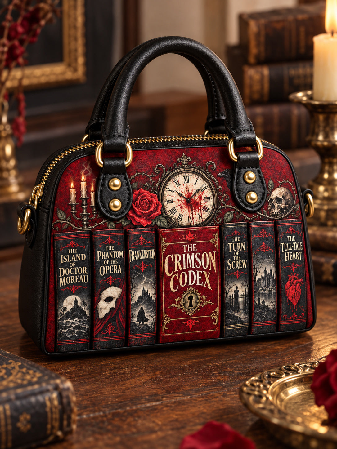 "The Crimson Codex" Mini Satchel