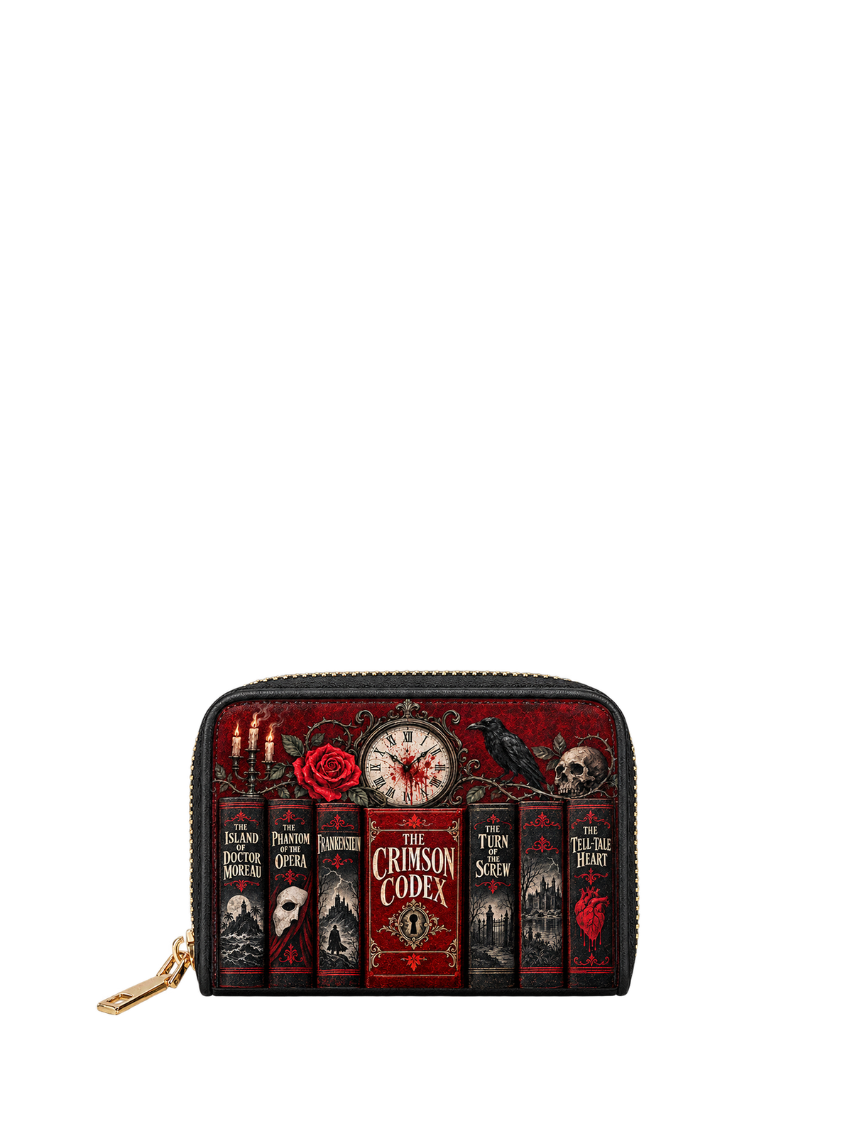 "The Crimson Codex" Mini Wallet