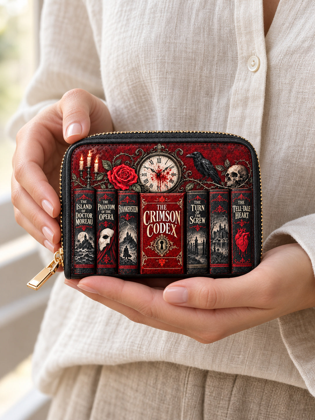 "The Crimson Codex" Mini Wallet