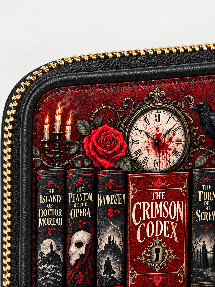 "The Crimson Codex" Mini Wallet