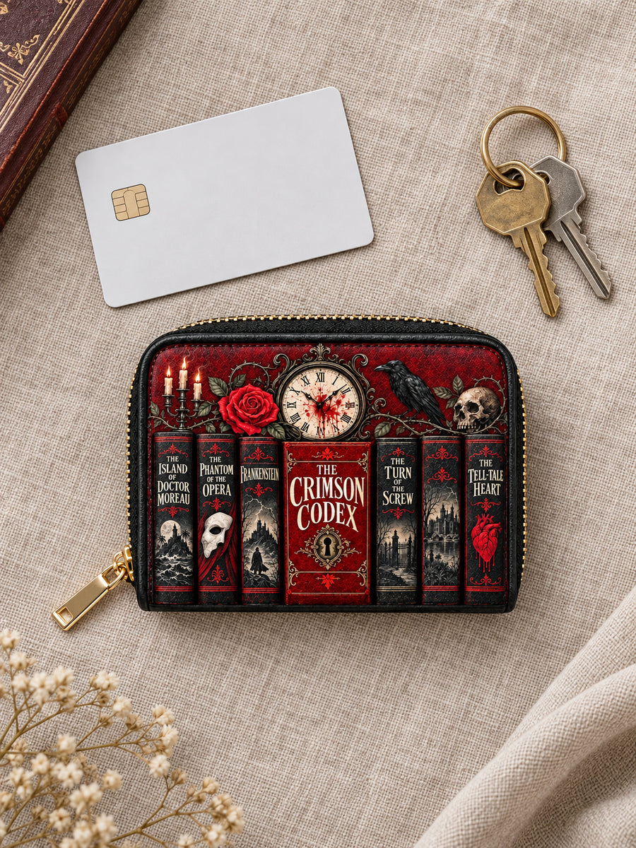"The Crimson Codex" Mini Wallet