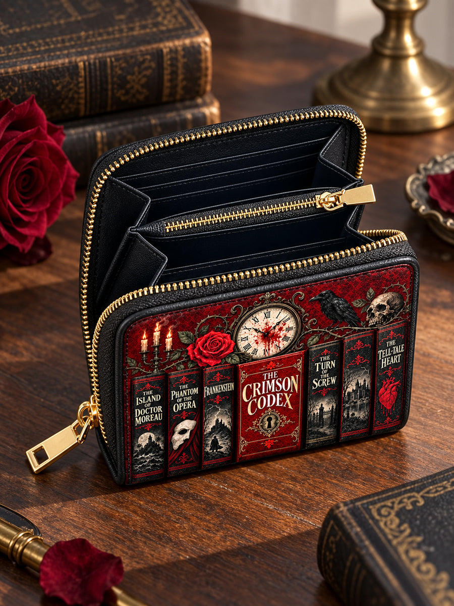 "The Crimson Codex" Mini Wallet