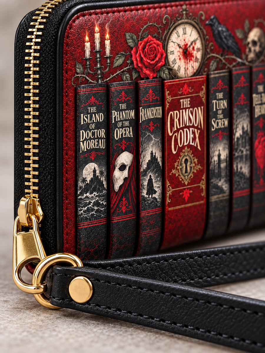 "The Crimson Codex" Wallet