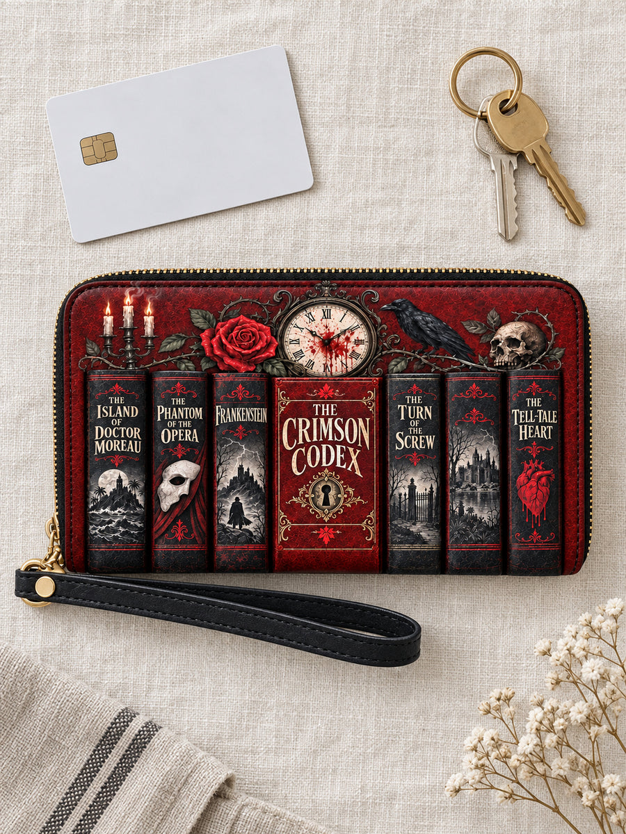"The Crimson Codex" Wallet
