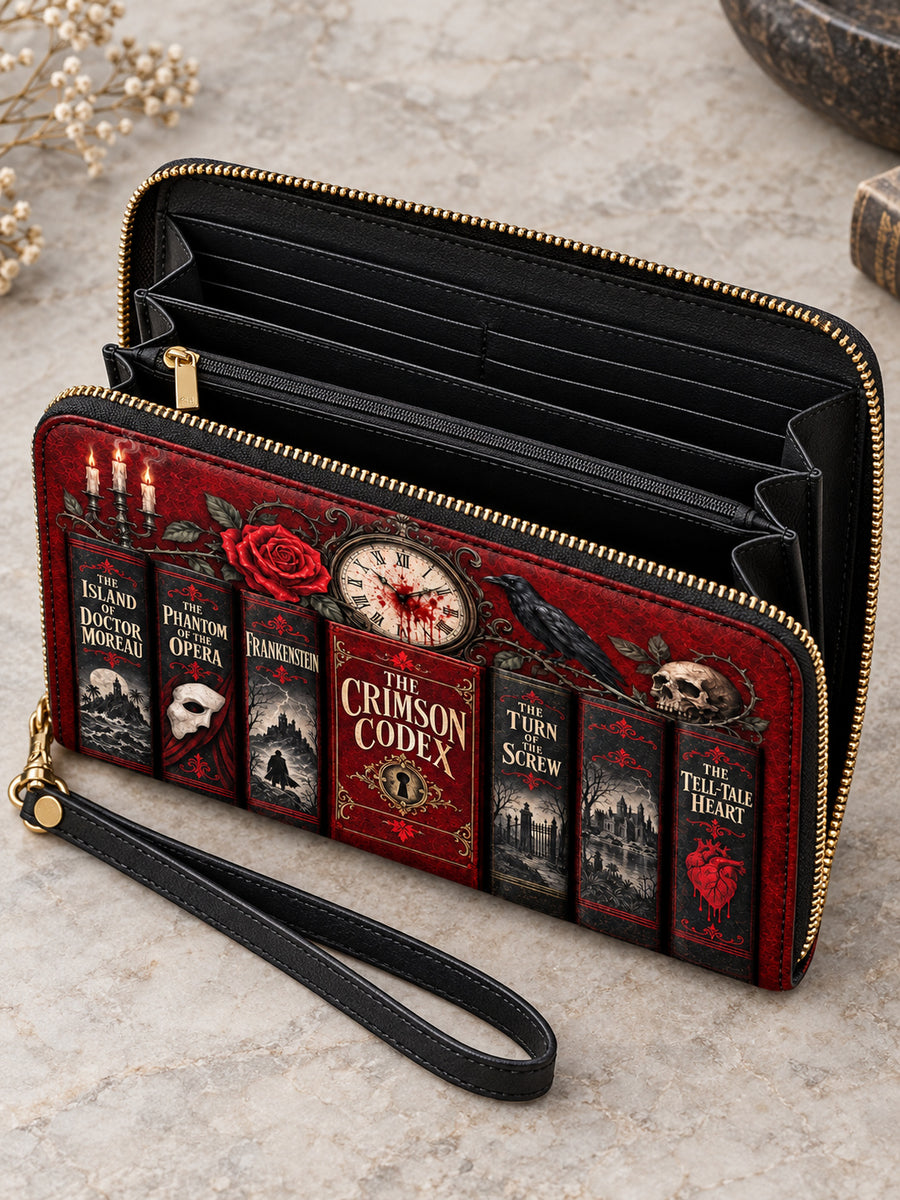 "The Crimson Codex" Wallet