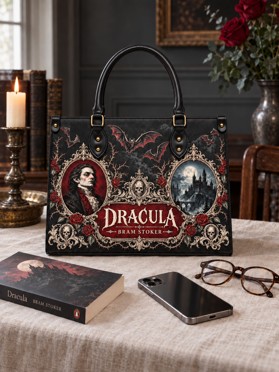 "The Dracula" - Black Interior - Leather Handbag