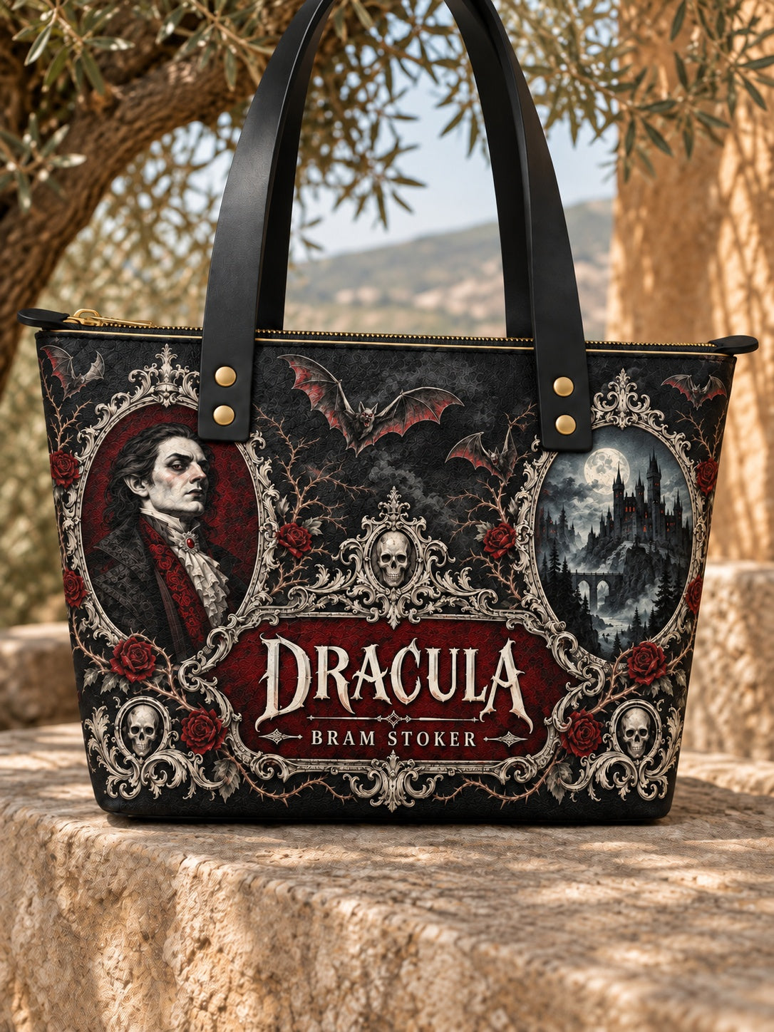 "The Dracula" Leather Tote Bag