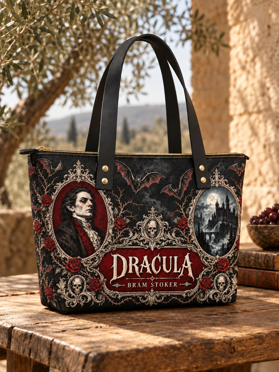 "The Dracula" Leather Tote Bag