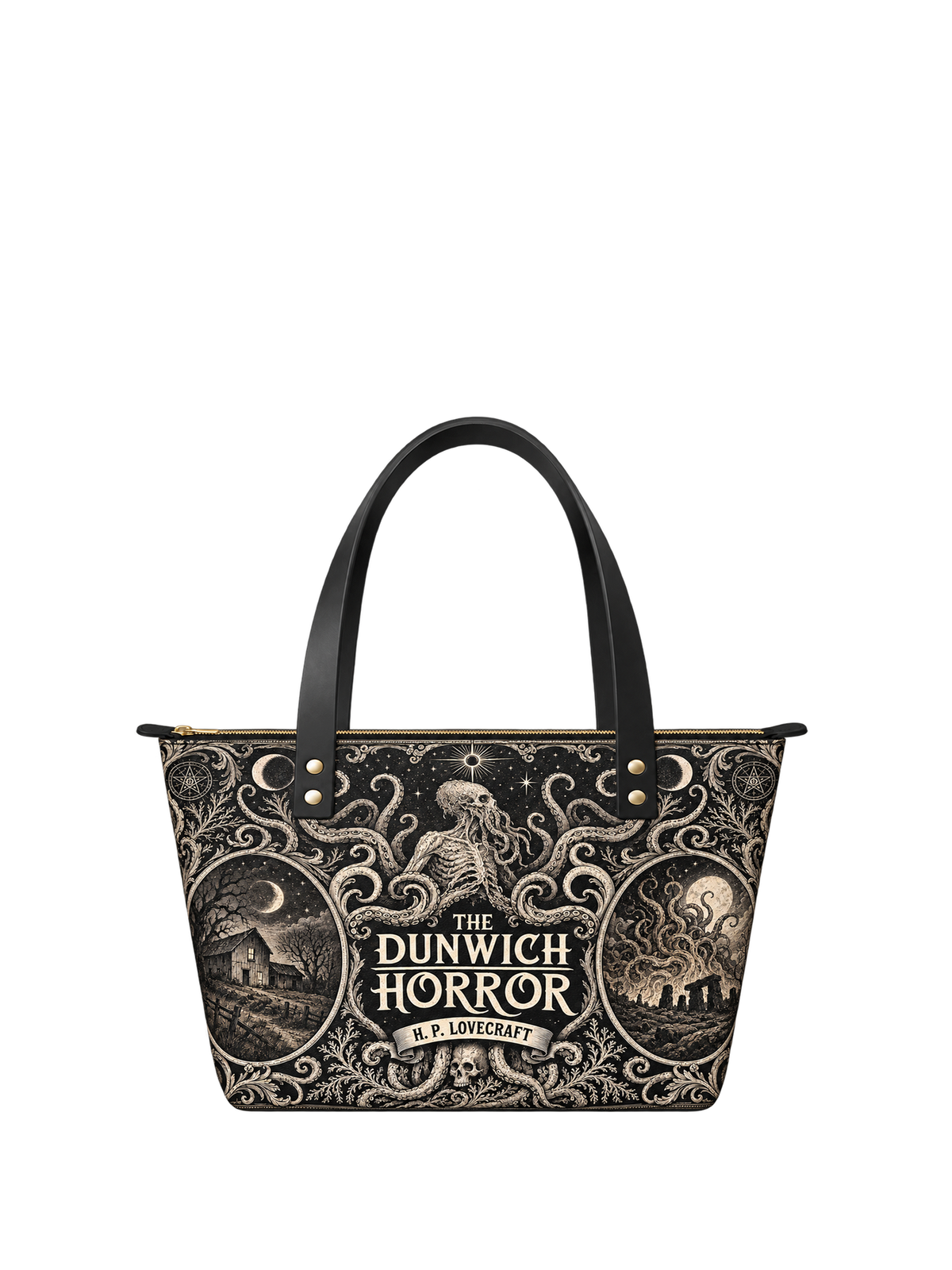 "The Dunwich Horror" Leather Tote Bag