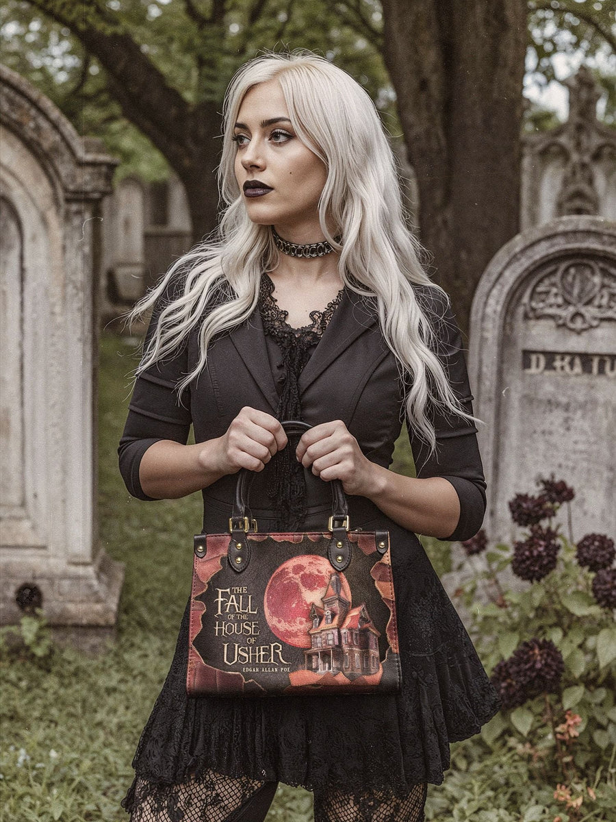 "The Fall Of The House Of Usher" Small Leather Handbag