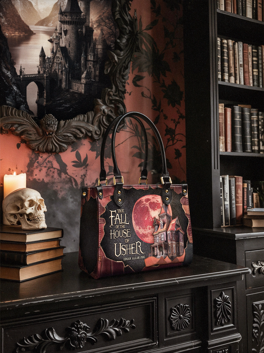 "The Fall Of The House Of Usher" Small Leather Handbag