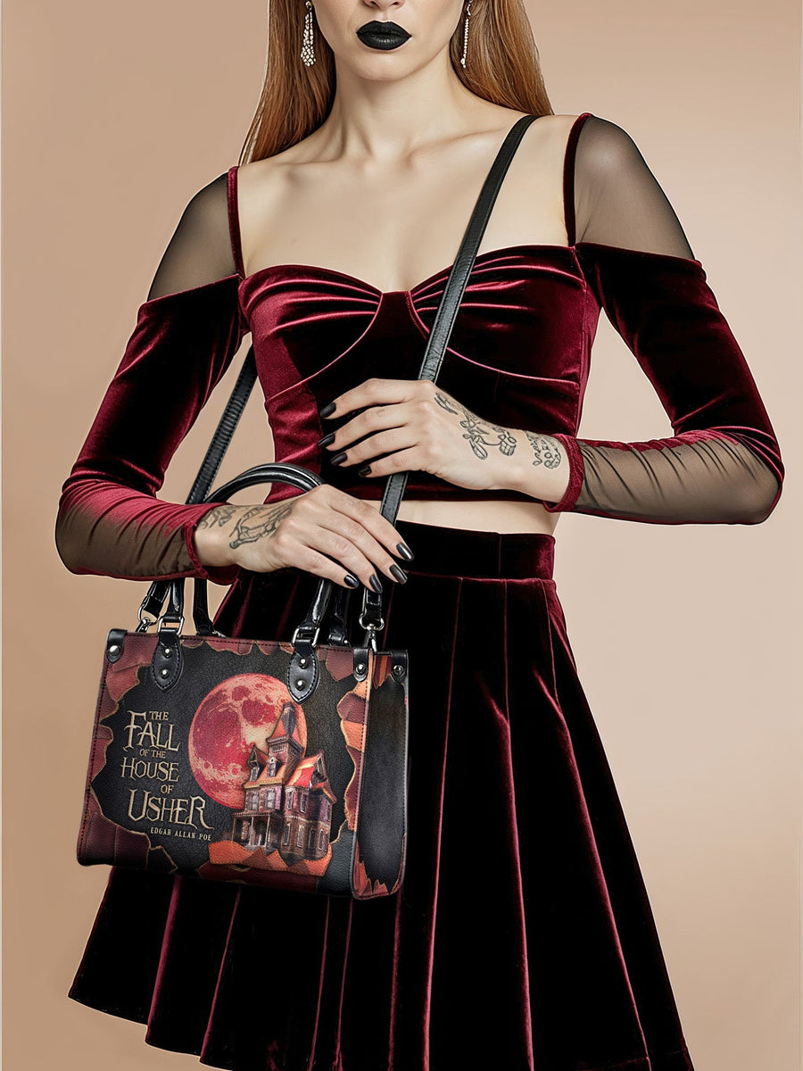 "The Fall Of The House Of Usher" - Black Interior - Small Leather Handbag