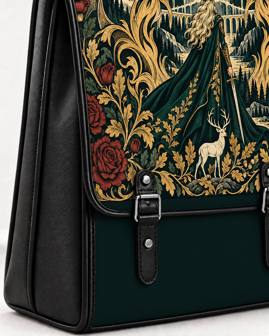 "The Fire Queen" White Stag Leather Backpack