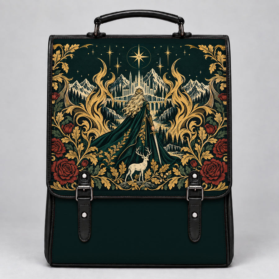 "The Fire Queen" White Stag Leather Backpack