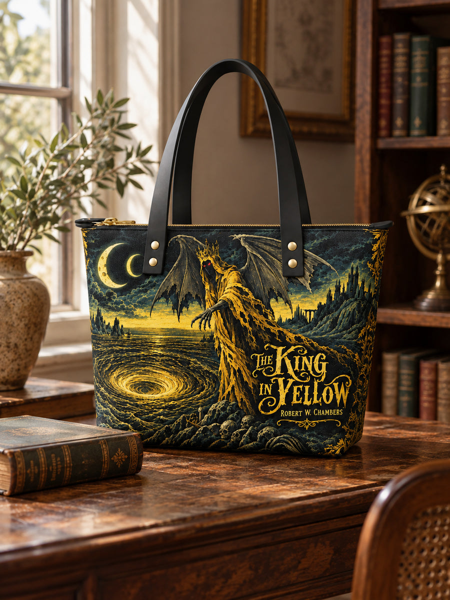 "The King In Yellow" Leather Tote Bag