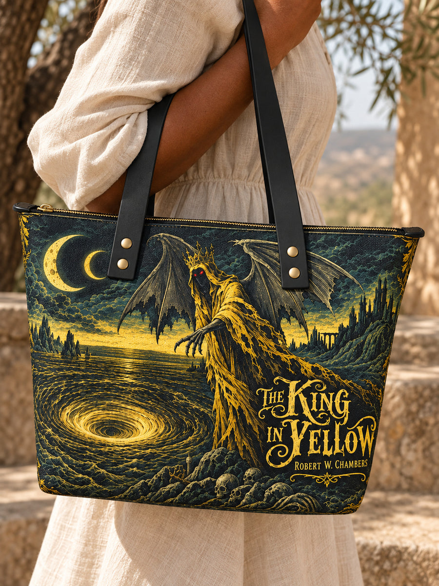"The King In Yellow" Leather Tote Bag