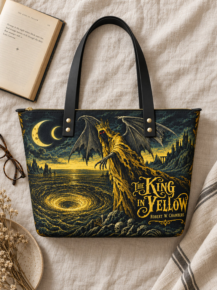 "The King In Yellow" Leather Tote Bag