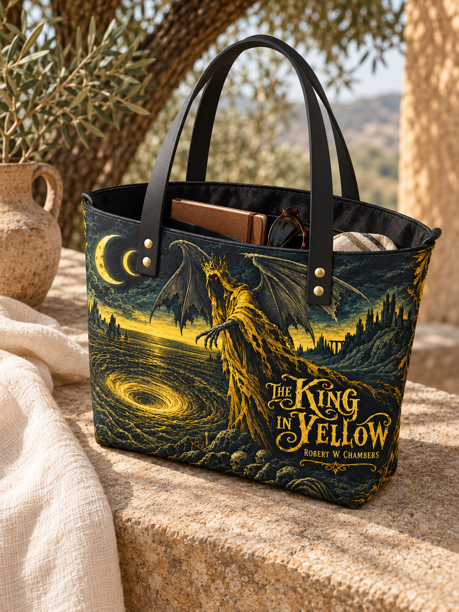 "The King In Yellow" Leather Tote Bag