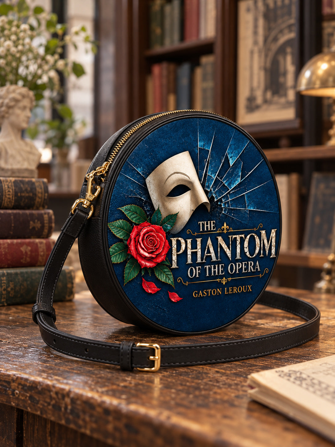 "The Phantom Of The Opera" Circle Crossbody Bag