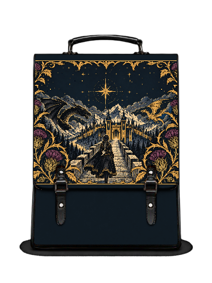 "The Parapet" Starlit Dragons Leather Backpack